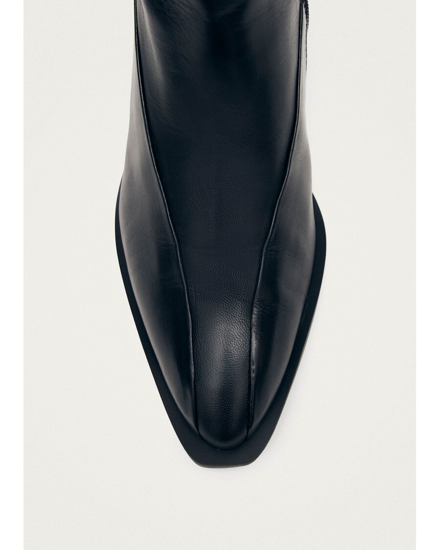 Alohas Lizzie Black Leather Ankle Boots