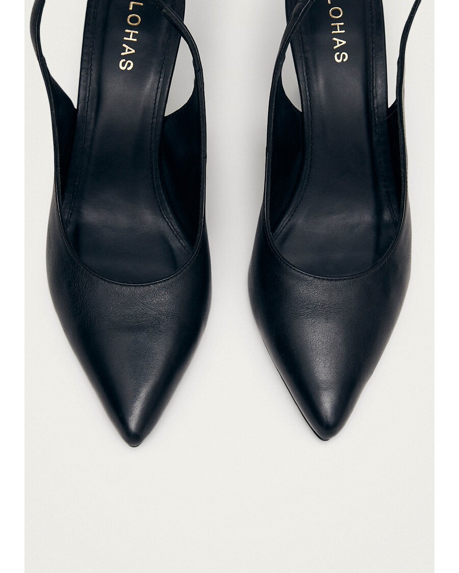 Alohas Louise Black Leather Pumps