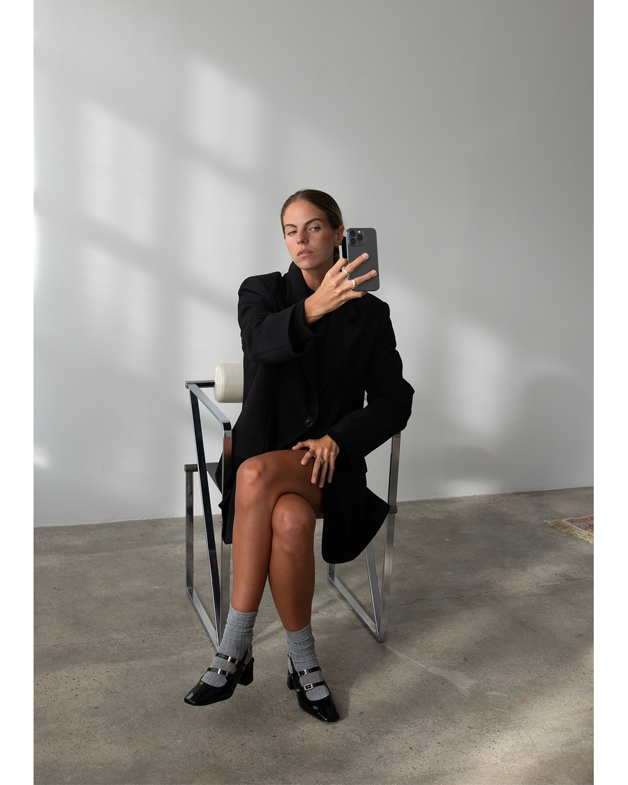 Alohas Hanna Onix Black Vegan Leather Pumps