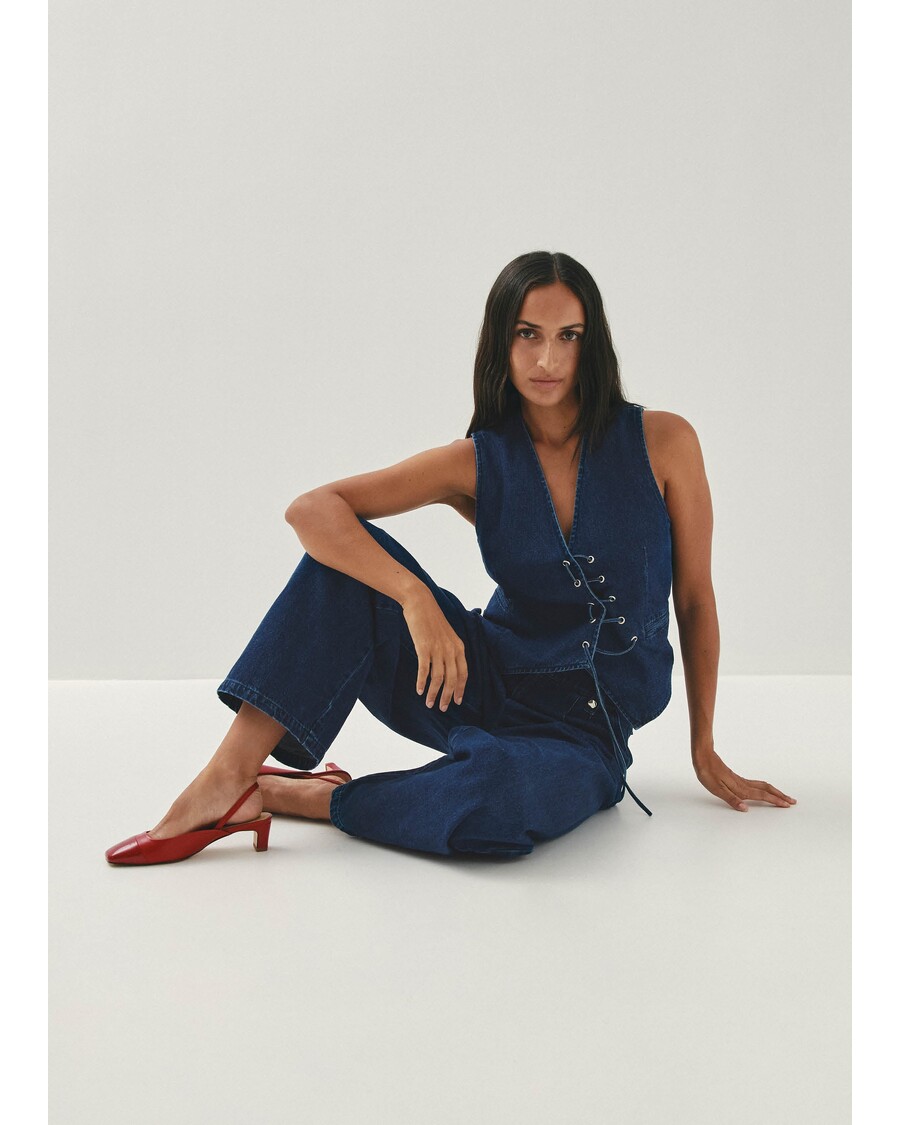 Alohas Lindy Bliss Red Leather Pumps