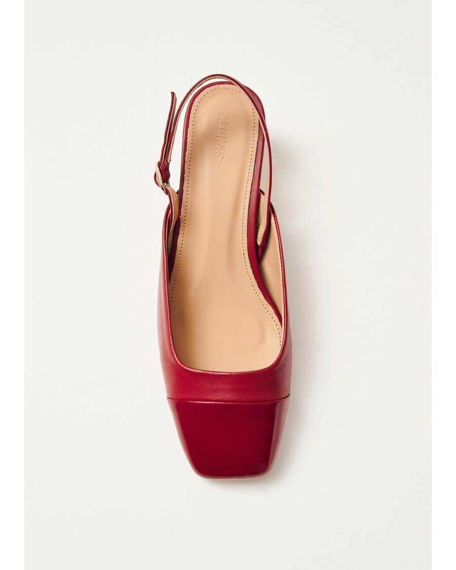 Alohas Lindy Bliss Red Leather Pumps