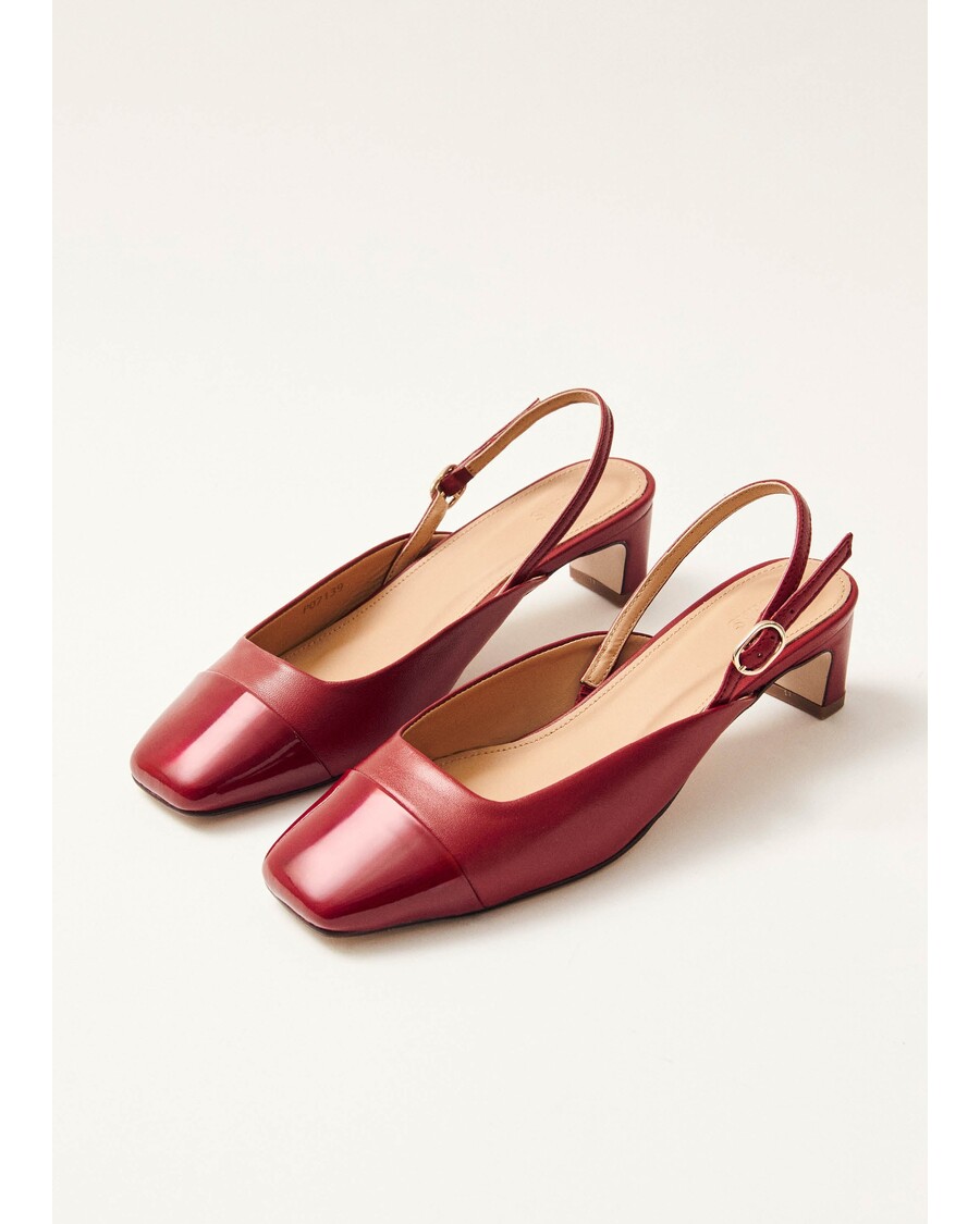 Alohas Lindy Bliss Red Leather Pumps