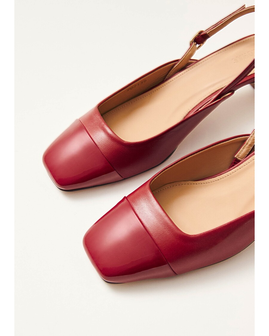 Alohas Lindy Bliss Red Leather Pumps
