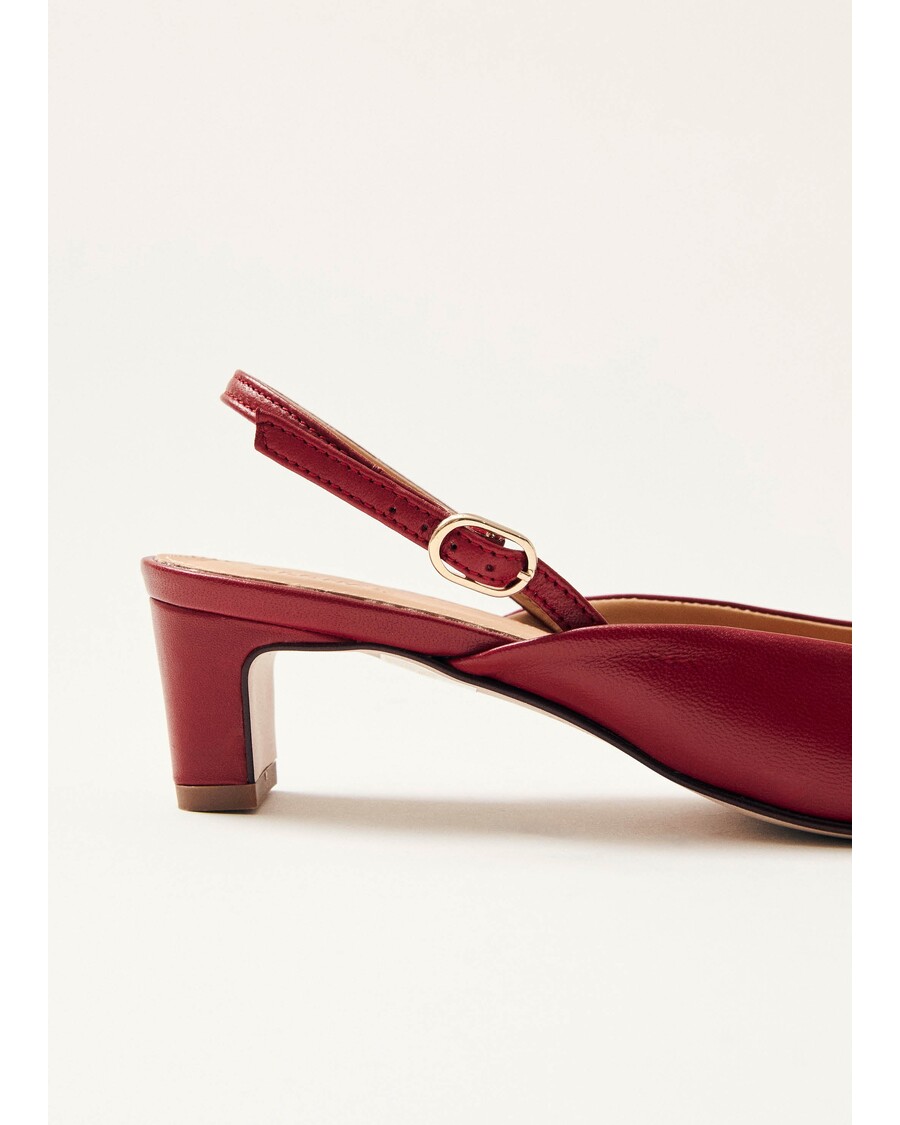 Alohas Lindy Bliss Red Leather Pumps