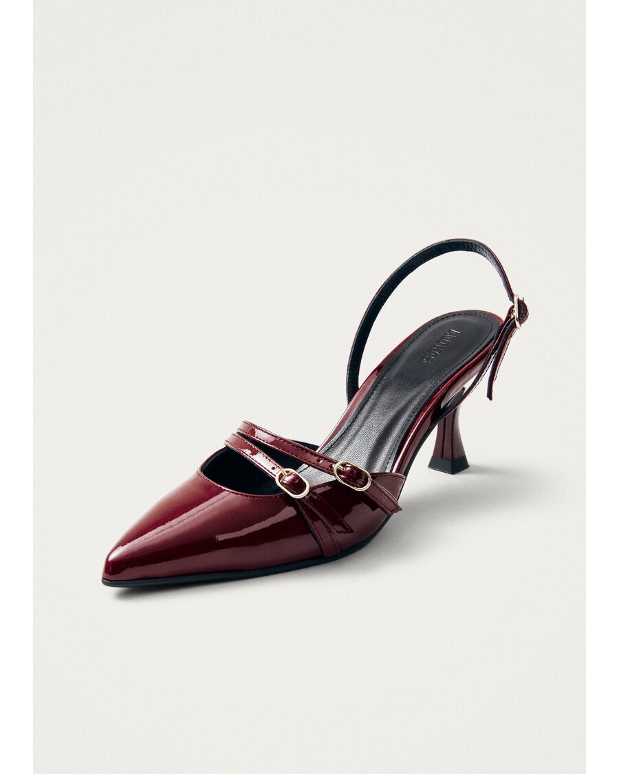 Alohas Joelle Onix Burgundy Leather Pumps
