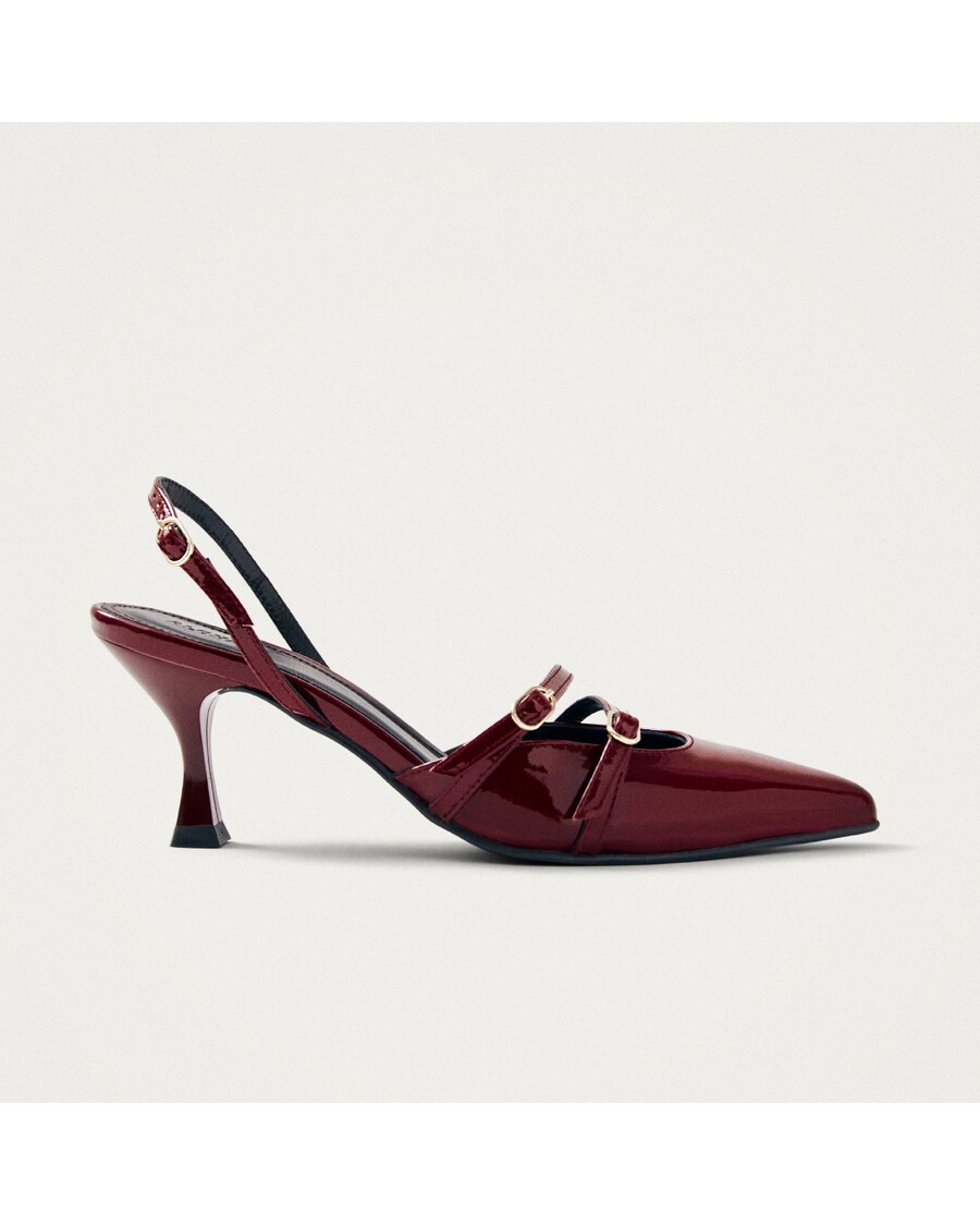 Alohas Joelle Onix Burgundy Leather Pumps