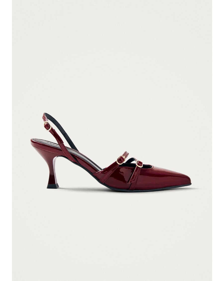 Alohas Joelle Onix Burgundy Leather Pumps