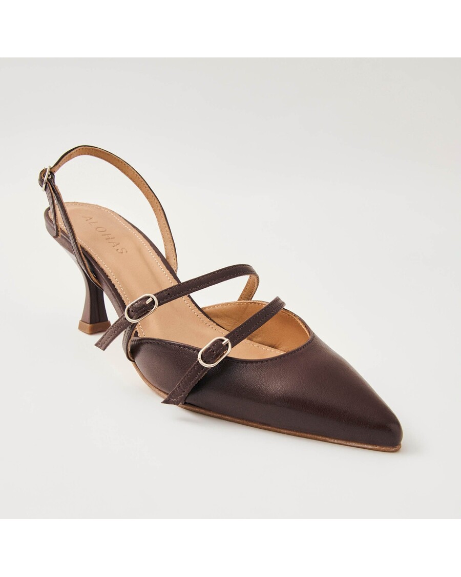 Alohas Joelle Brown Leather Pumps