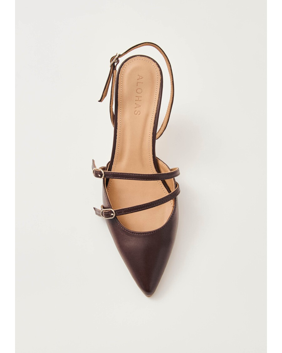 Alohas Joelle Brown Leather Pumps
