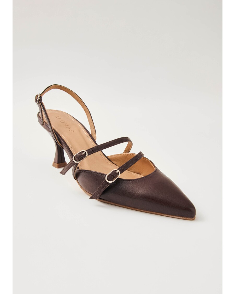 Alohas Joelle Brown Leather Pumps