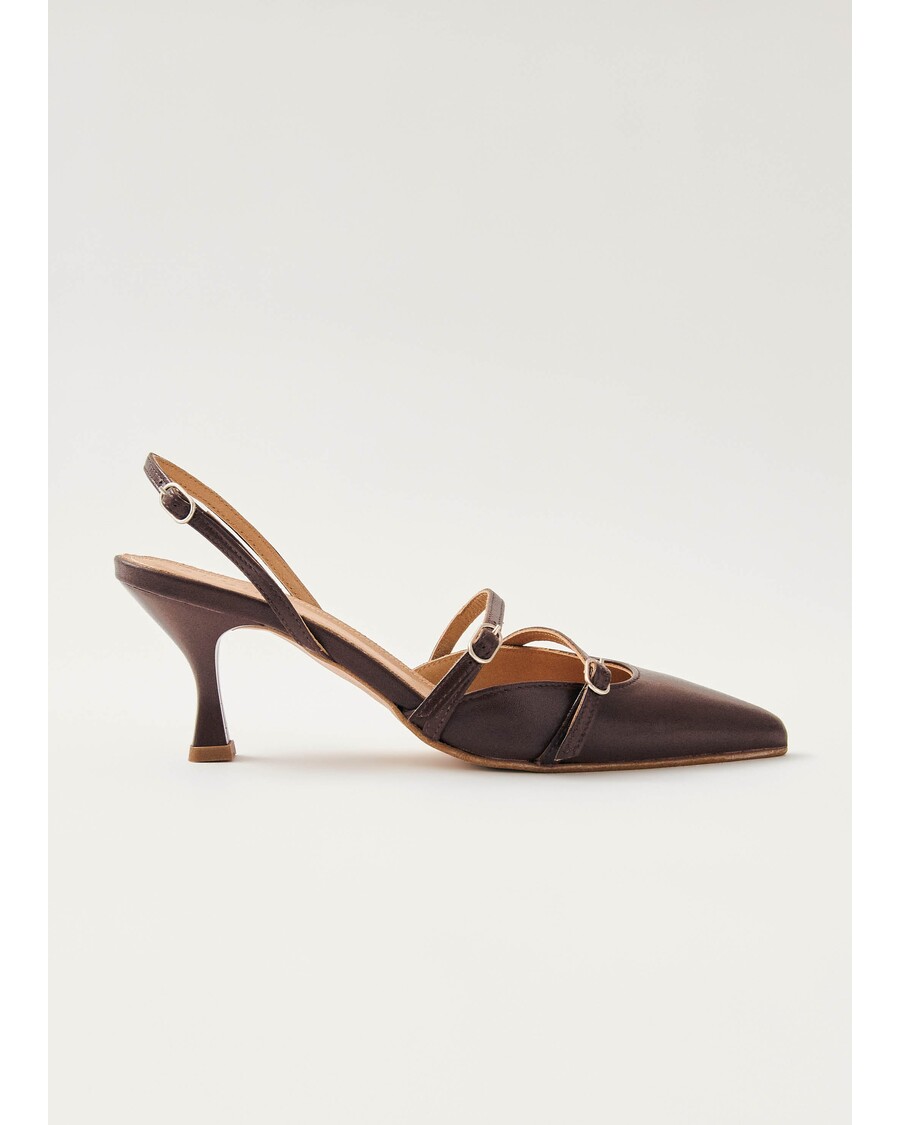 Alohas Joelle Brown Leather Pumps