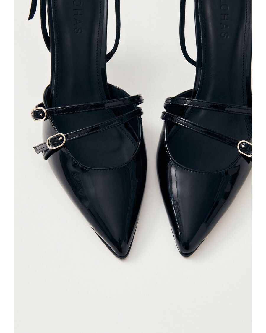 Alohas Joelle Onix Black Leather Pumps