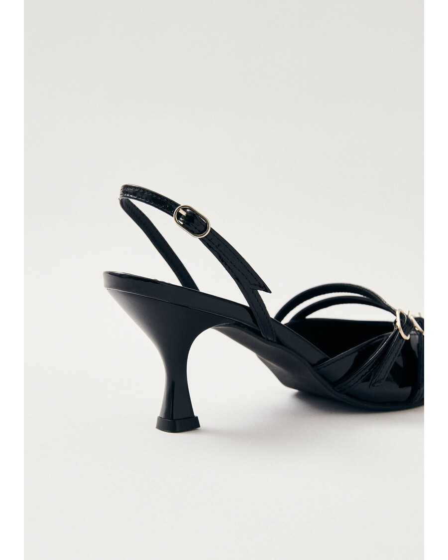 Alohas Joelle Onix Black Leather Pumps