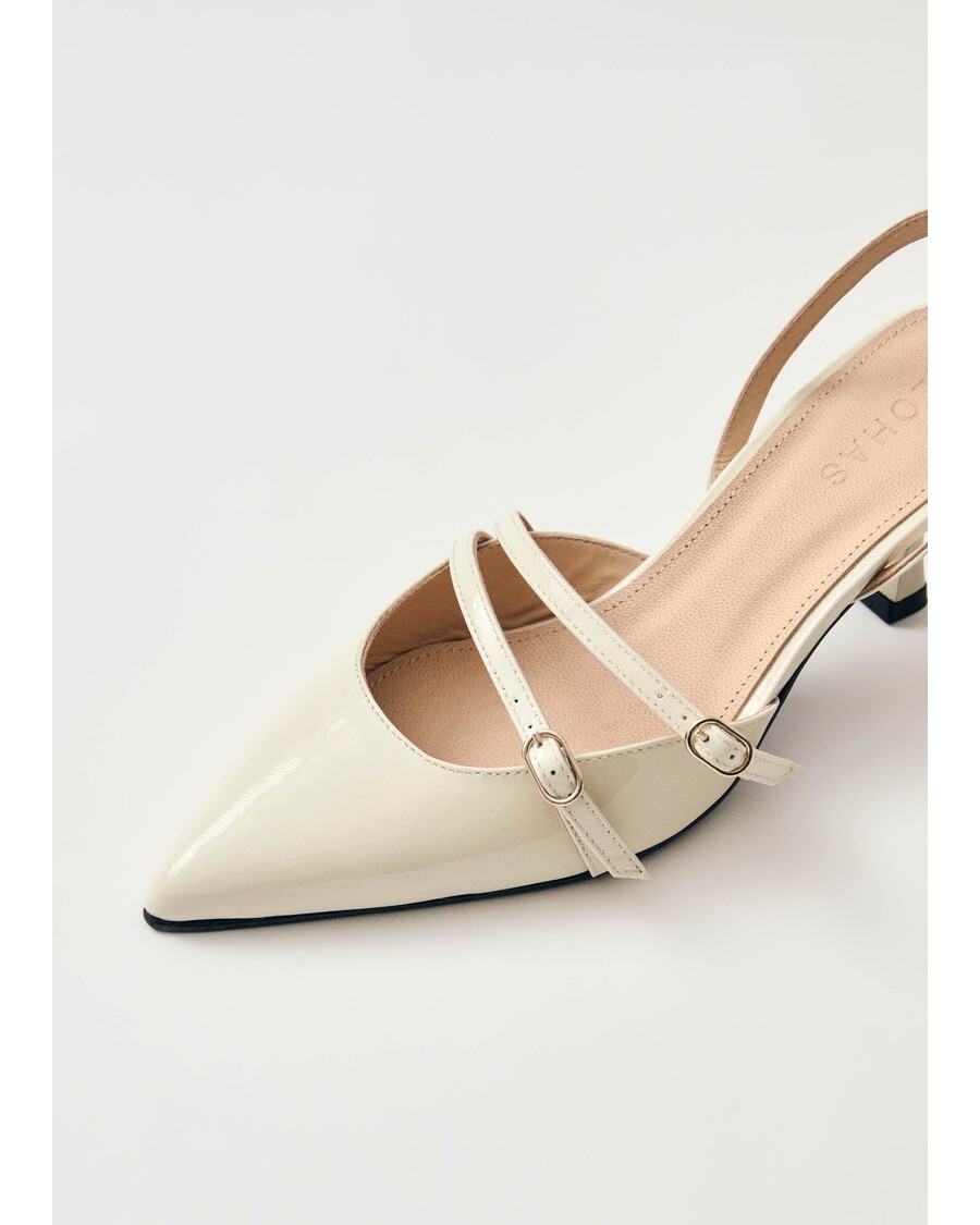 Alohas Joelle Onix Cream Leather Pumps