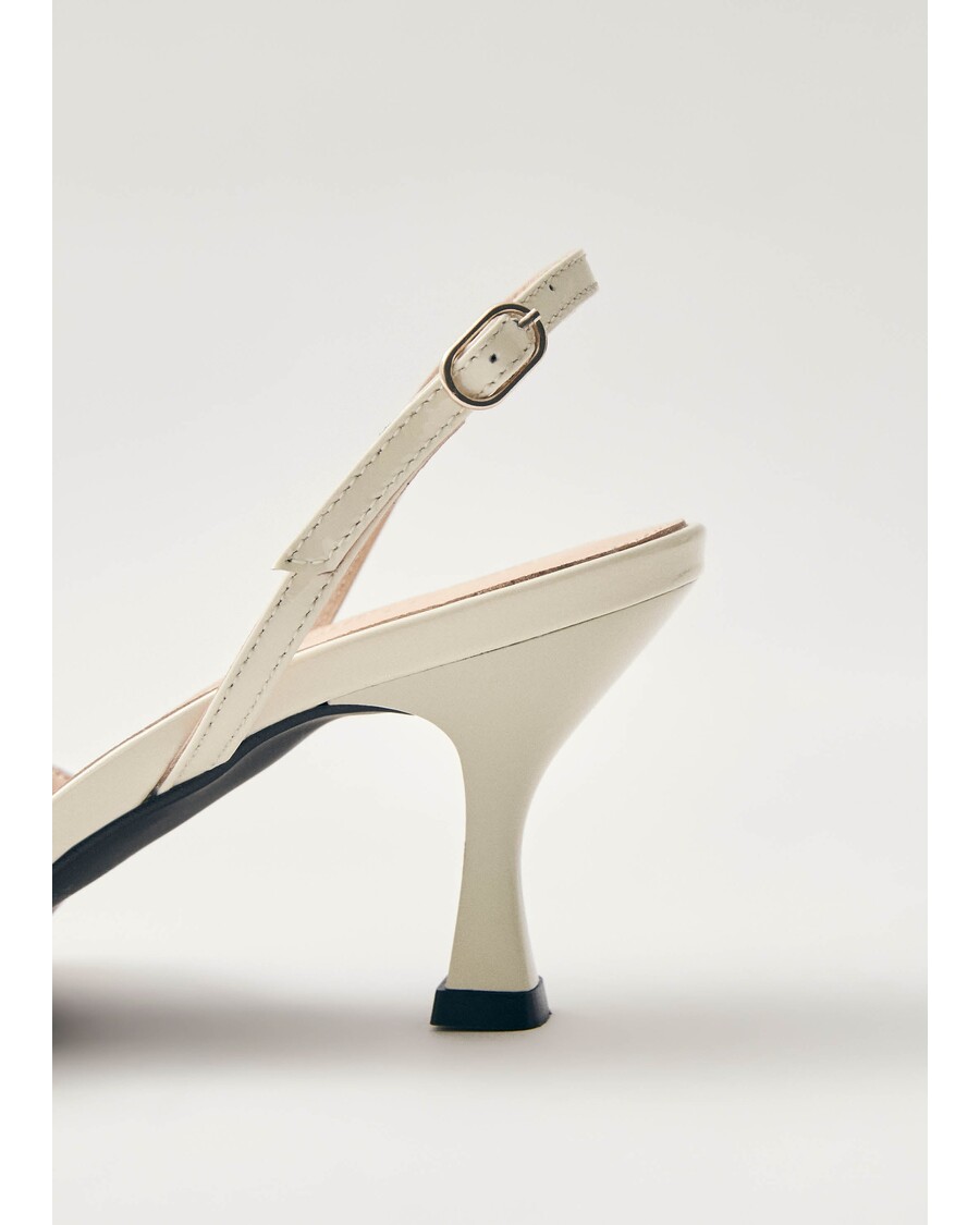 Alohas Joelle Onix Cream Leather Pumps