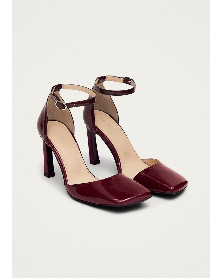 Alohas Liebe Onix Burgundy Leather Pumps