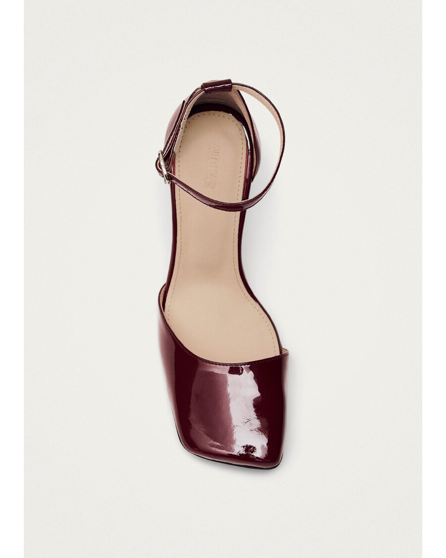 Alohas Liebe Onix Burgundy Leather Pumps