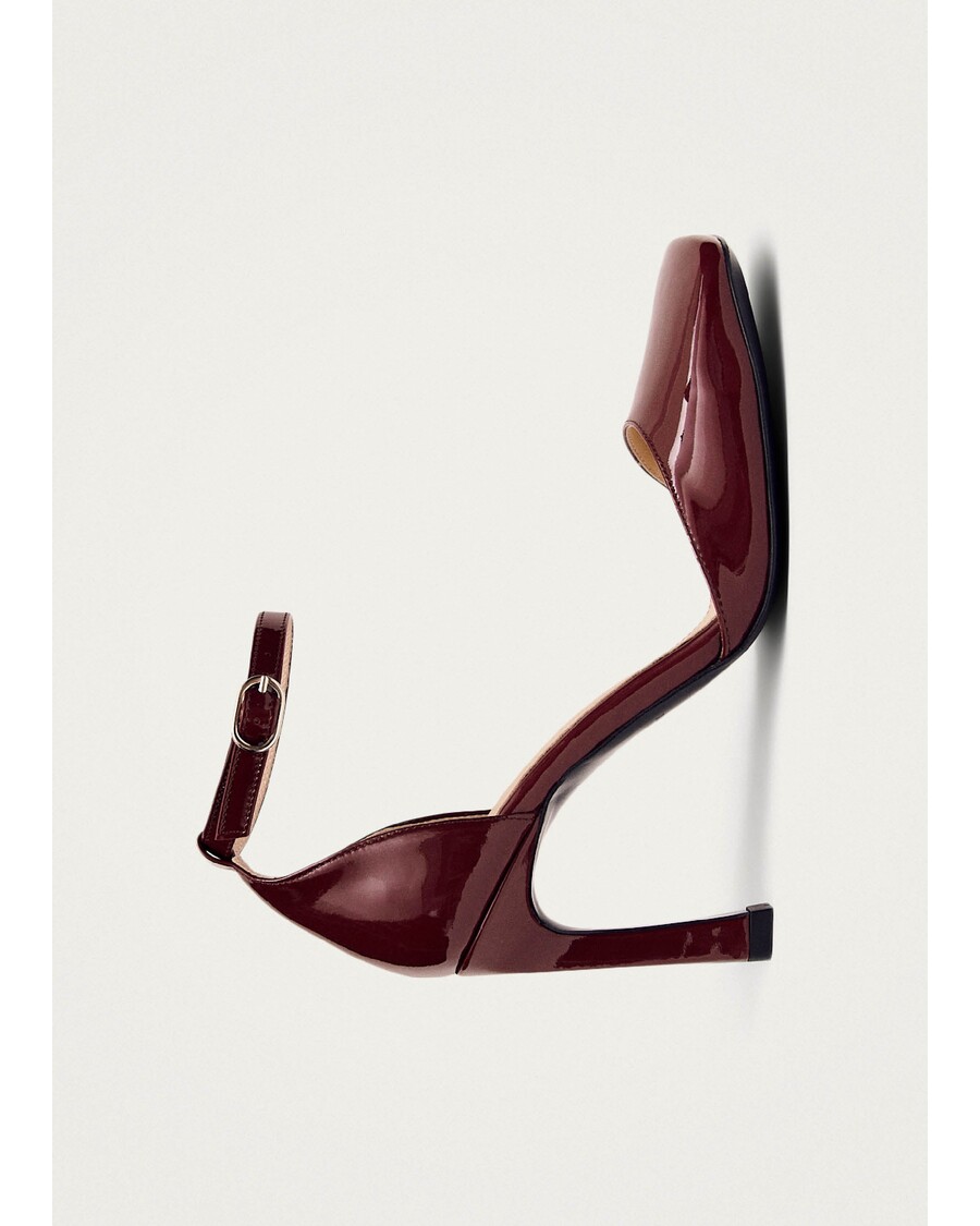 Alohas Liebe Onix Burgundy Leather Pumps