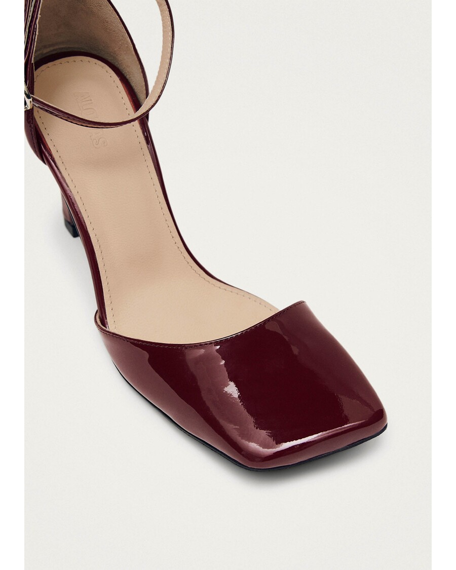 Alohas Liebe Onix Burgundy Leather Pumps