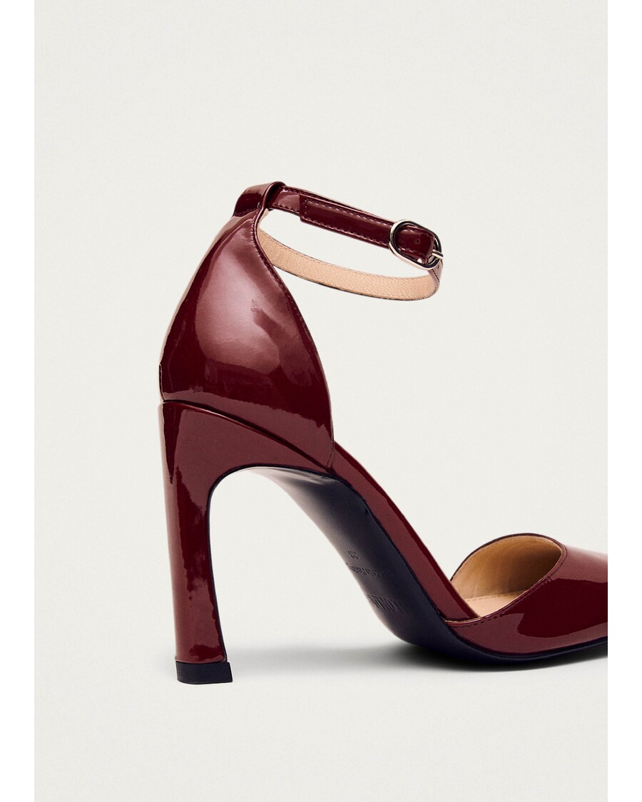 Alohas Liebe Onix Burgundy Leather Pumps