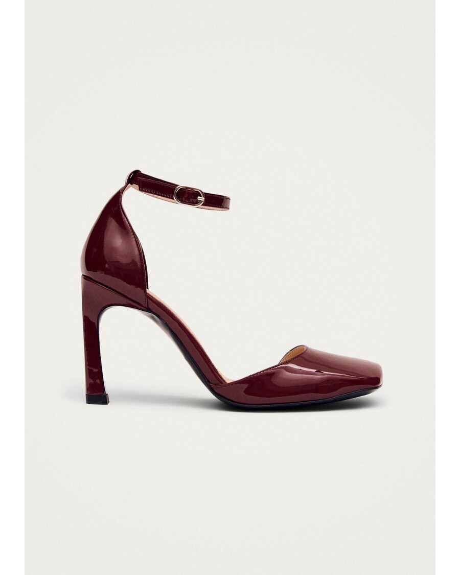 Alohas Liebe Onix Burgundy Leather Pumps