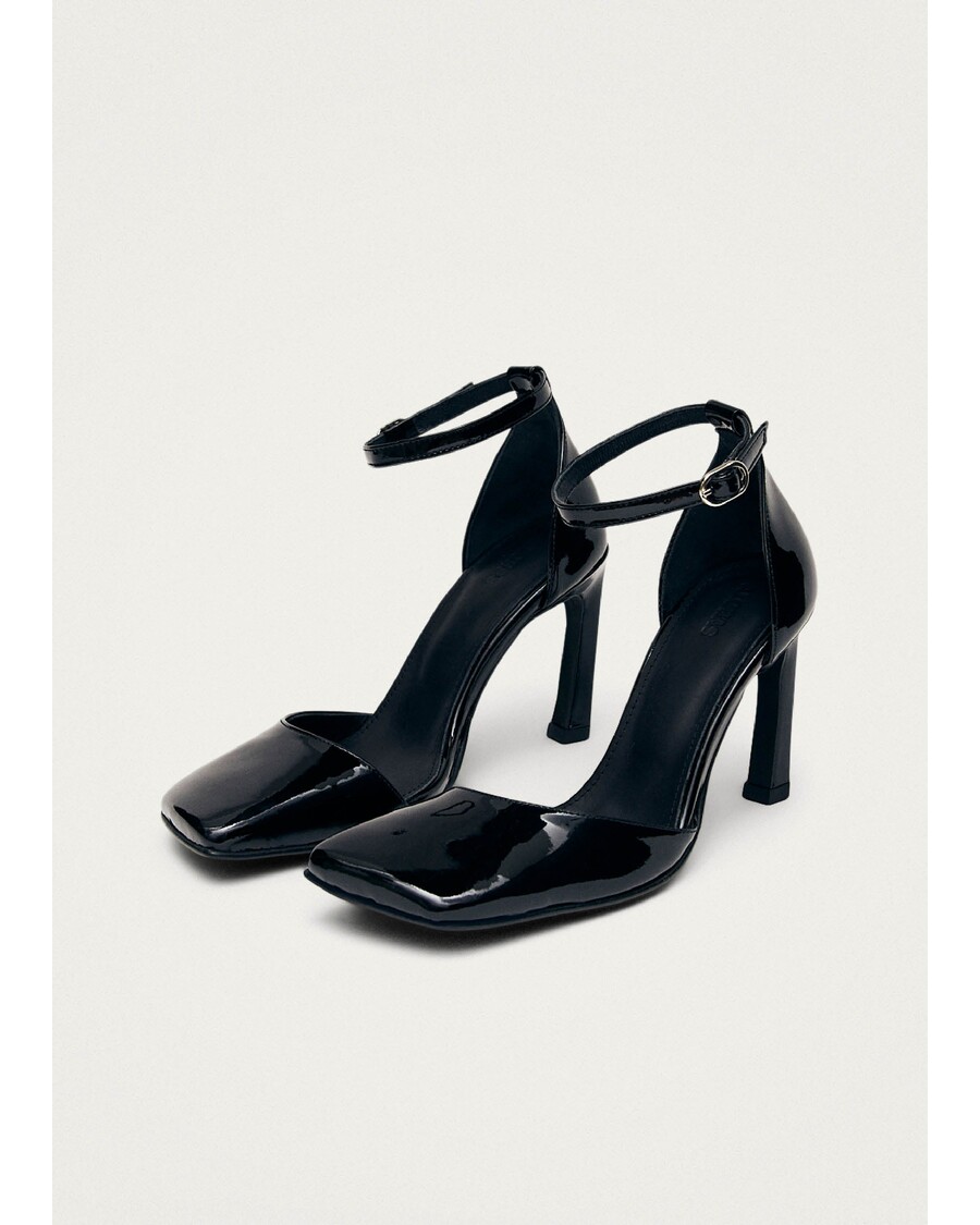 Alohas Liebe Onix Black Leather Pumps