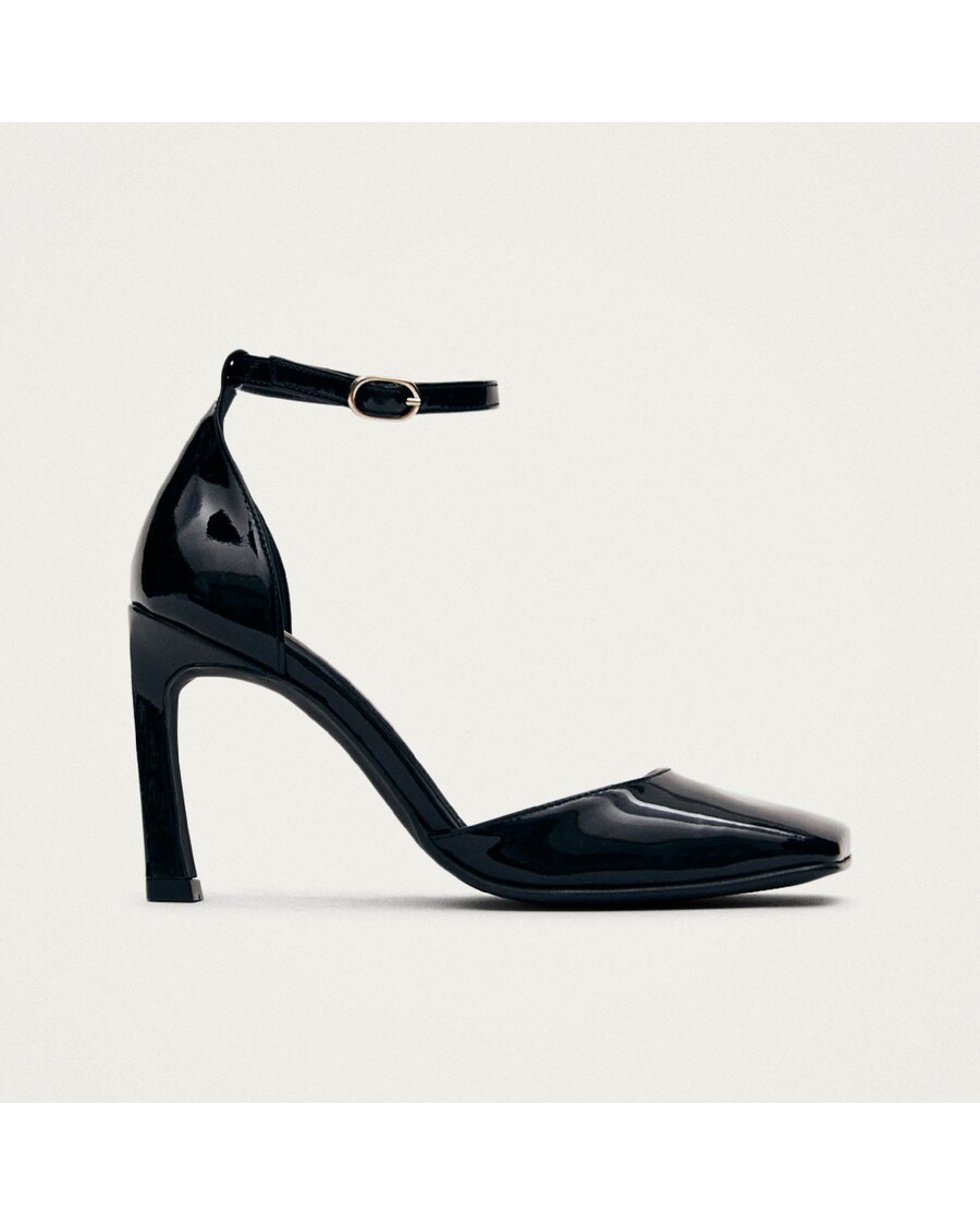 Alohas Liebe Onix Black Leather Pumps