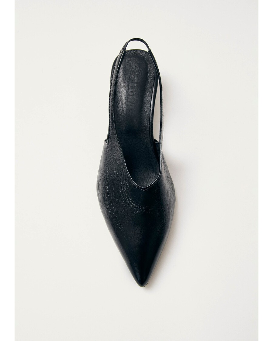 Alohas Eros Black Leather Pumps