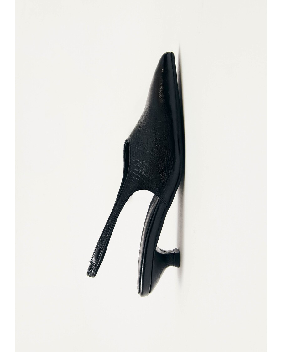 Alohas Eros Black Leather Pumps