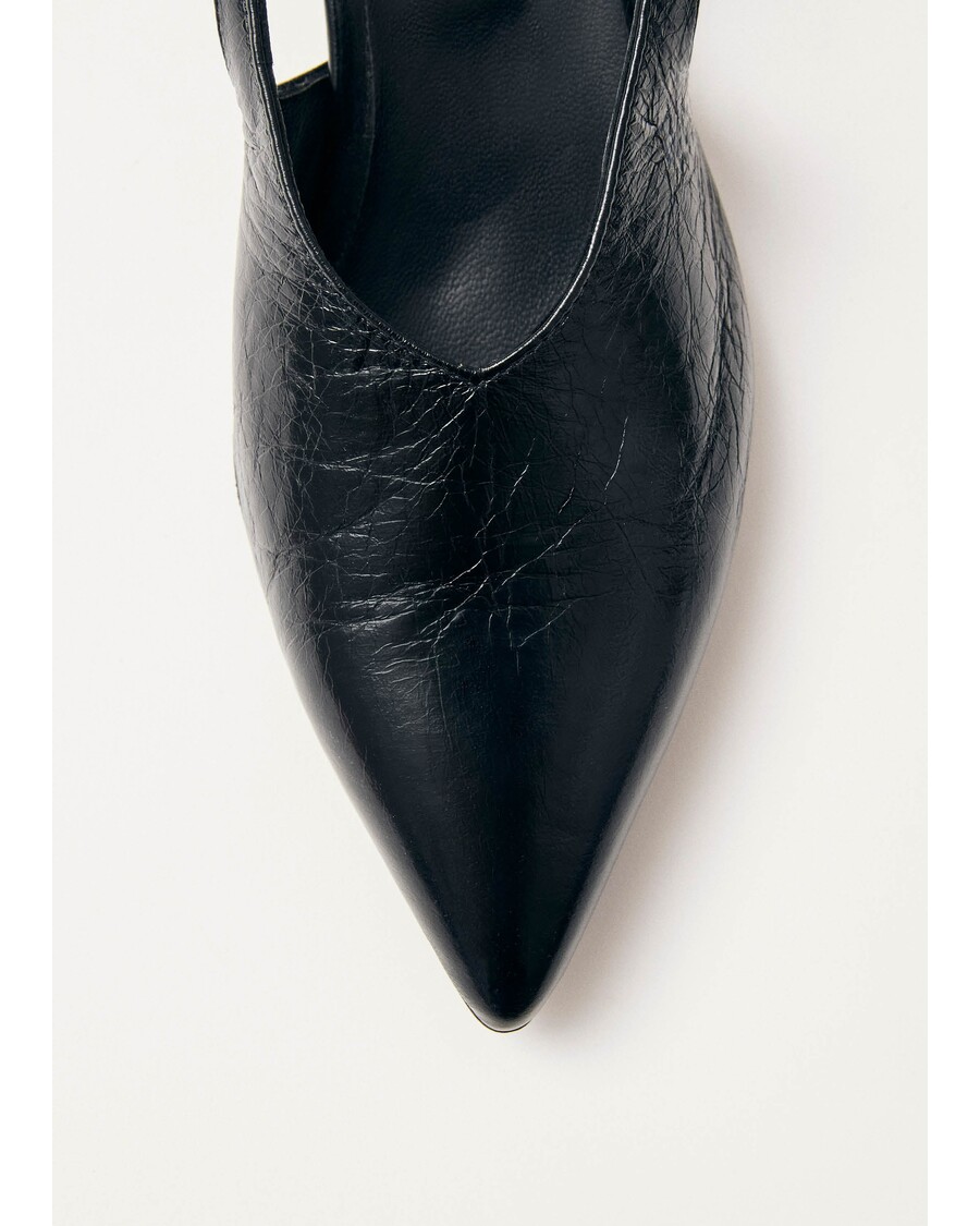 Alohas Eros Black Leather Pumps