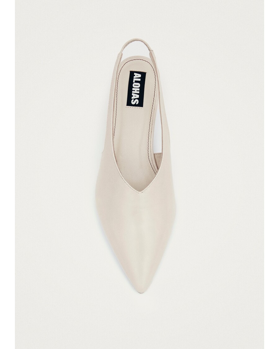 Alohas Eros Cream Leather Pumps