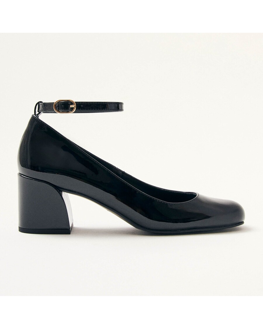 Alohas Antoine Onix Black Leather Pumps