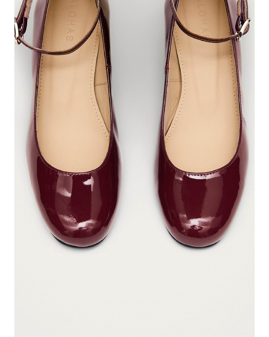 Alohas Antoine Onix Burgundy Leather Pumps
