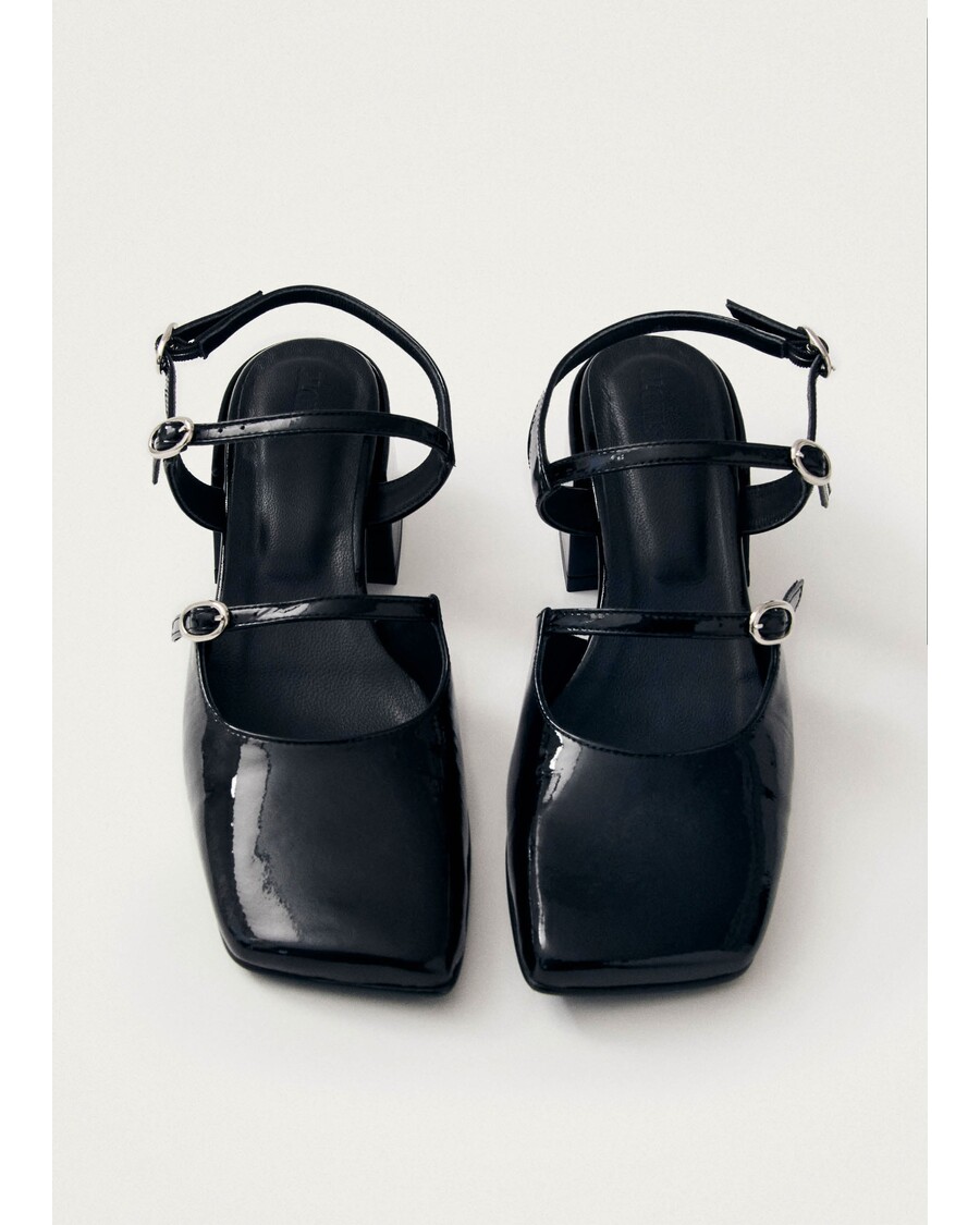 Alohas Withnee Onix משאבות עור שחורות