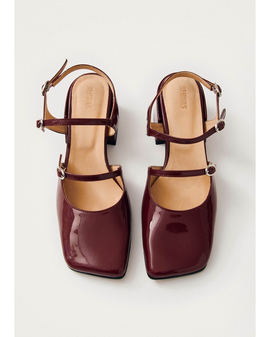 Alohas Withnee Onix Burgundy Leather Pumps