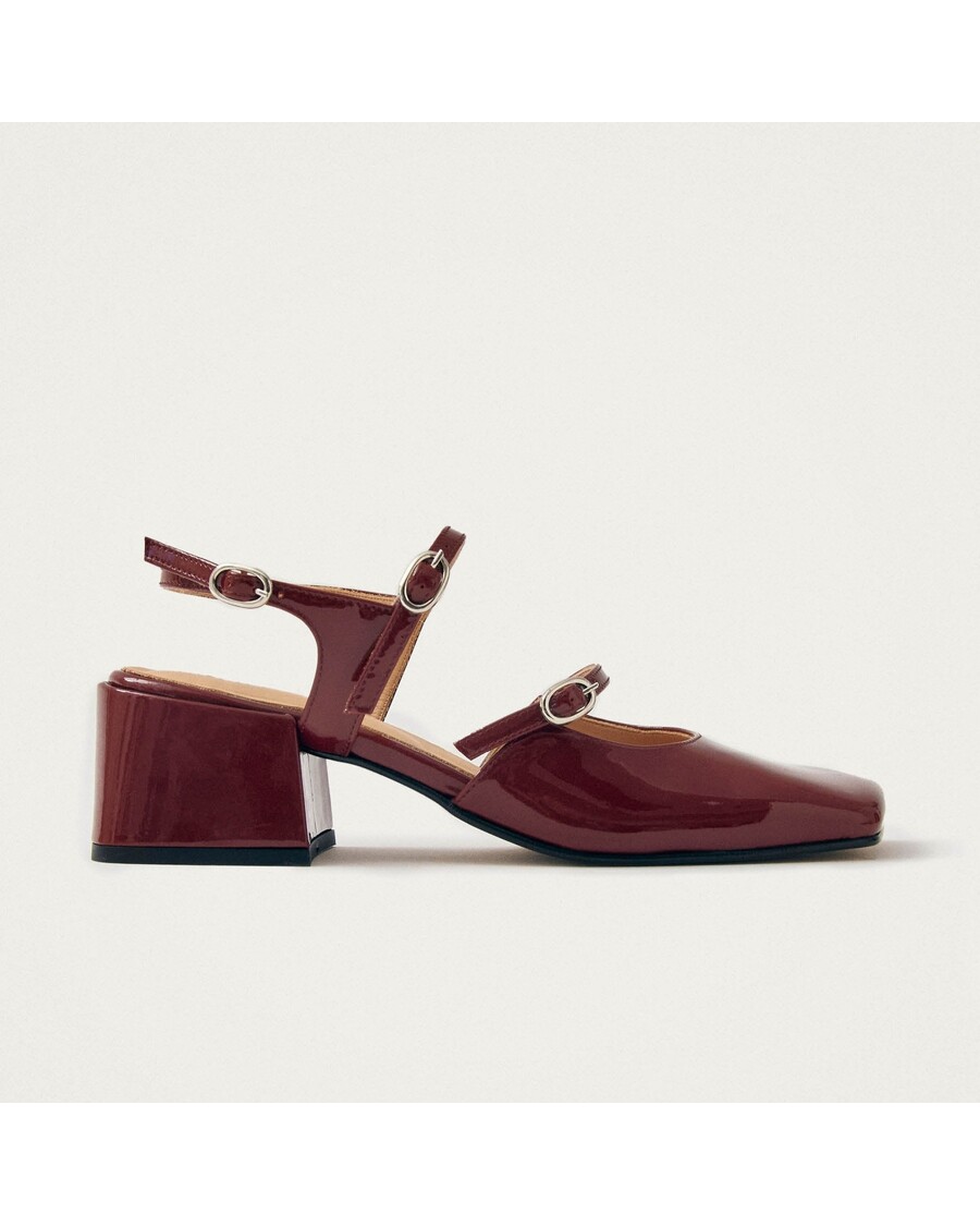 Alohas Withnee Onix Burgundy Leather Pumps