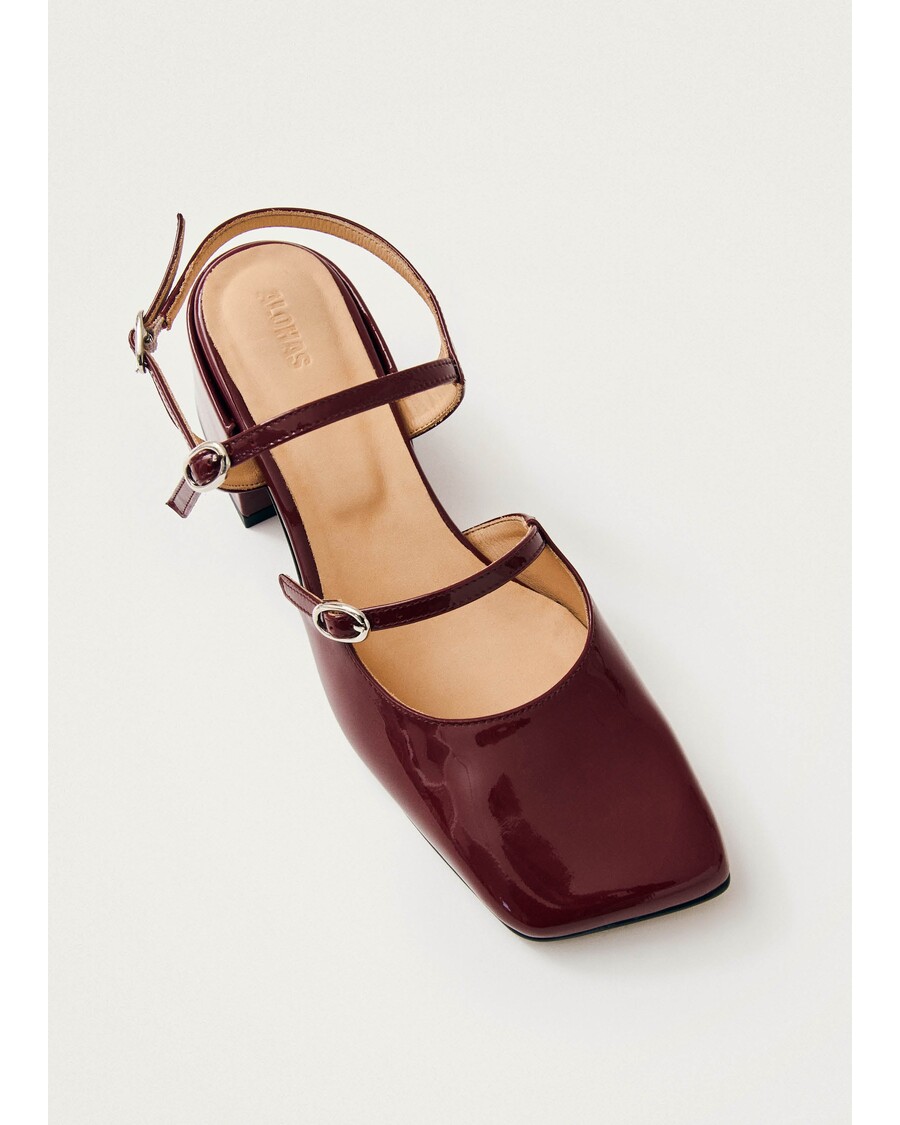 Alohas Withnee Onix Burgundy Leather Pumps