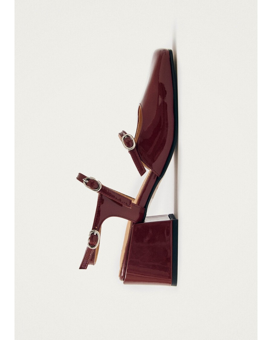 Alohas Withnee Onix Burgundy Leather Pumps
