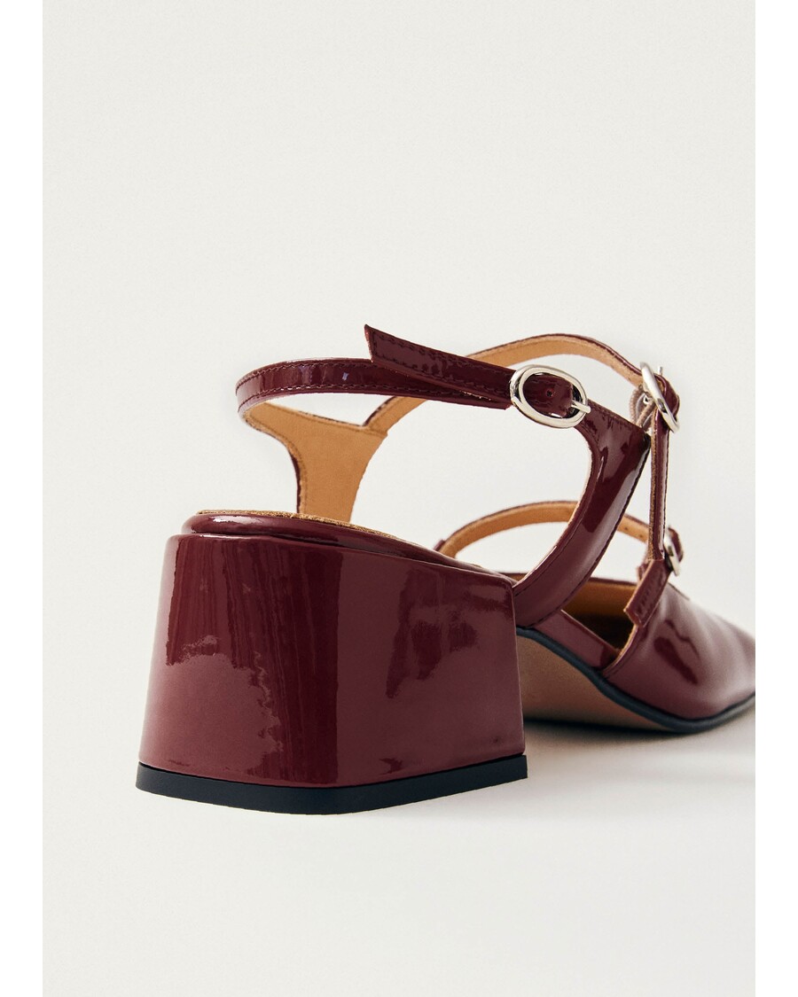 Alohas Withnee Onix Burgundy Leather Pumps