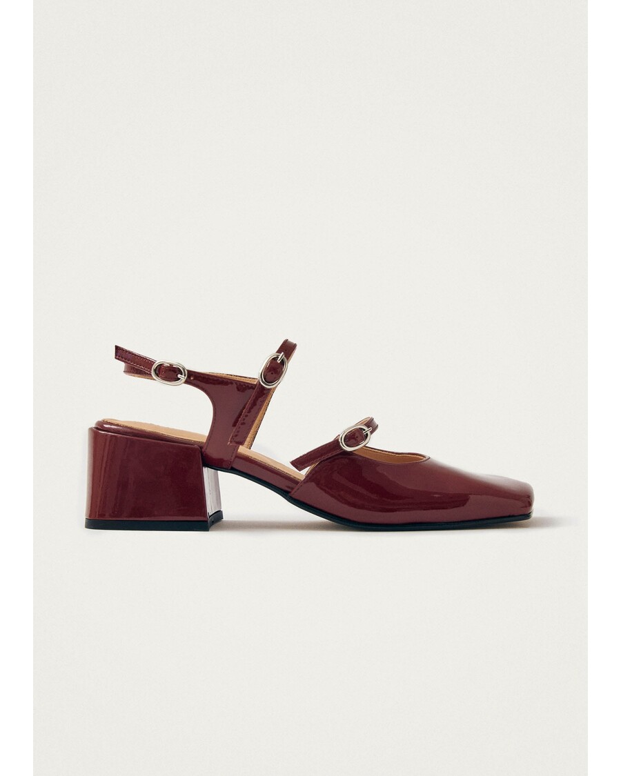Alohas Withnee Onix Burgundy Leather Pumps