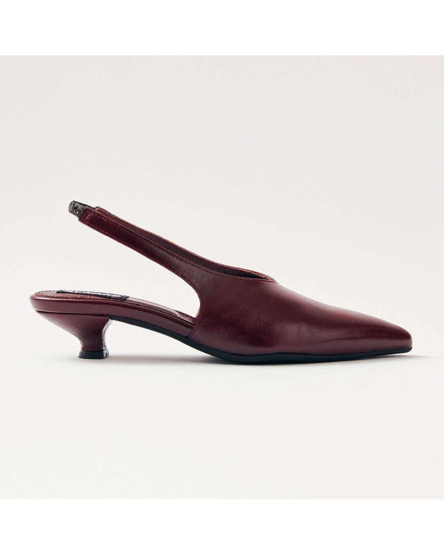 Alohas Eros Burgundy Leather Pumps