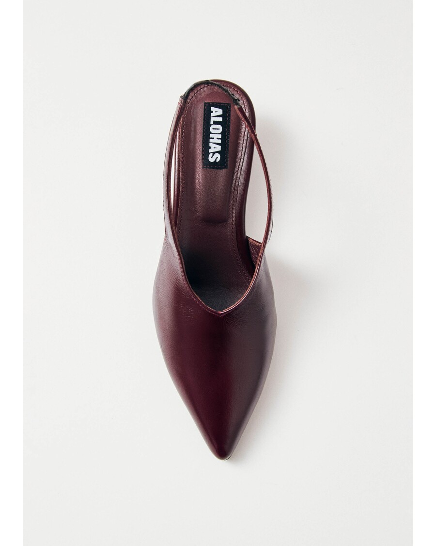 Alohas Eros Burgundy Leather Pumps