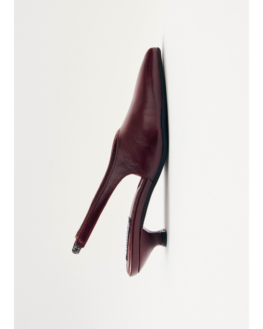 Alohas Eros Burgundy Leather Pumps