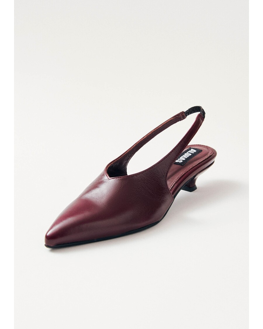 Alohas Eros Burgundy Leather Pumps
