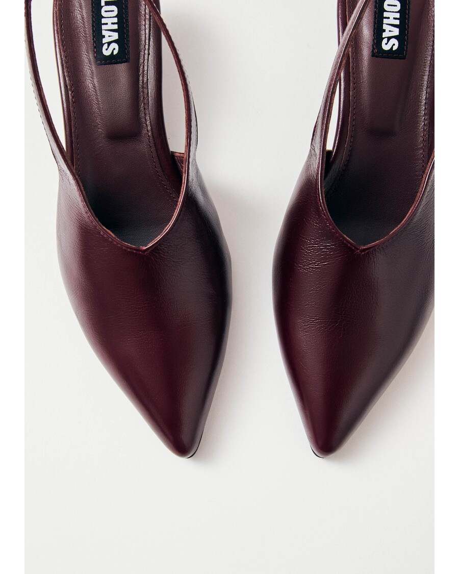 Alohas Eros Burgundy Leather Pumps