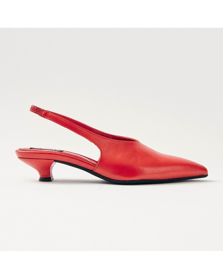 Alohas Eros Red Leather Pumps