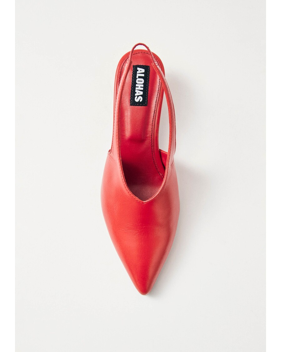 Alohas Eros Red Leather Pumps