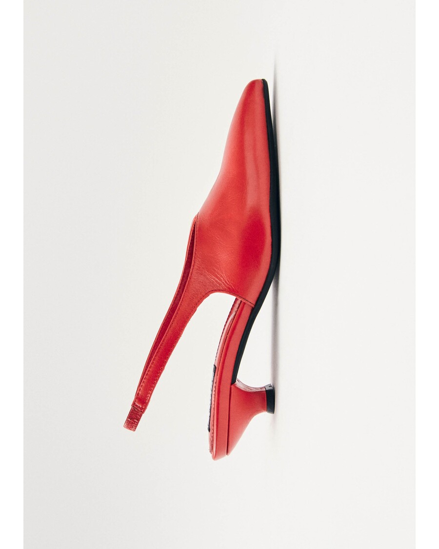 Alohas Eros Red Leather Pumps
