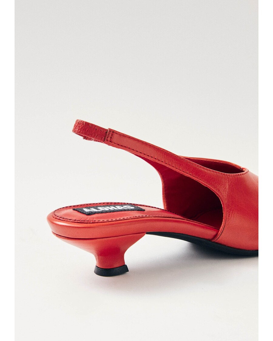 Alohas Eros Red Leather Pumps
