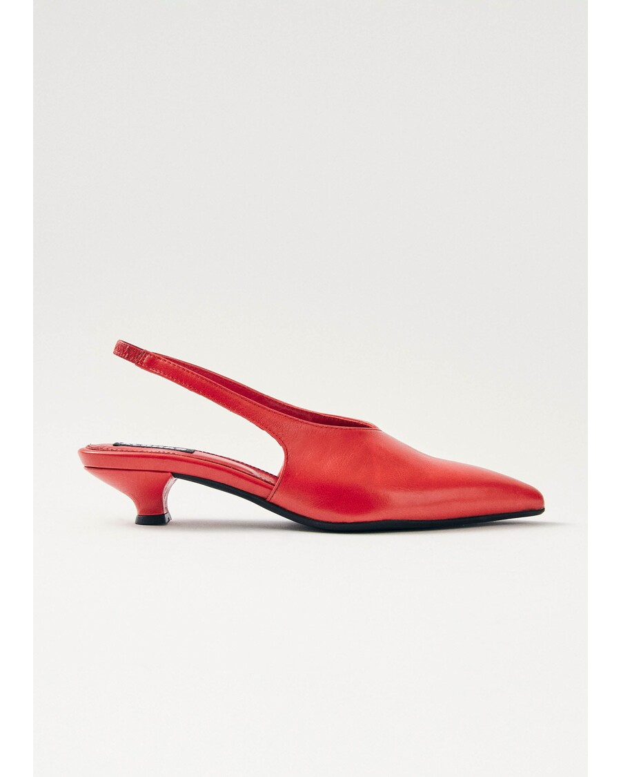 Alohas Eros Red Leather Pumps